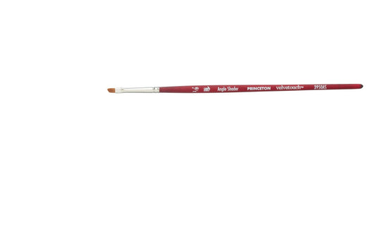 Princeton Velvetouch Synthetic Short Handle Angle Shader Size 1/8 - theartshop.com.au