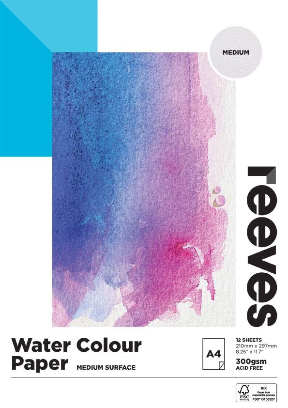 Reeves Watercolour Pad 300gsm Medium A4 - theartshop.com.au