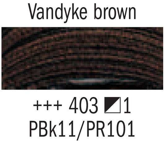 Rembrandt Acrylic 40ml 403 Vandyke Brown - theartshop.com.au