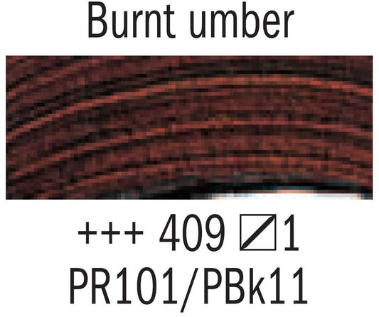 Rembrandt Acrylic 40ml 409 Burnt Umber - theartshop.com.au