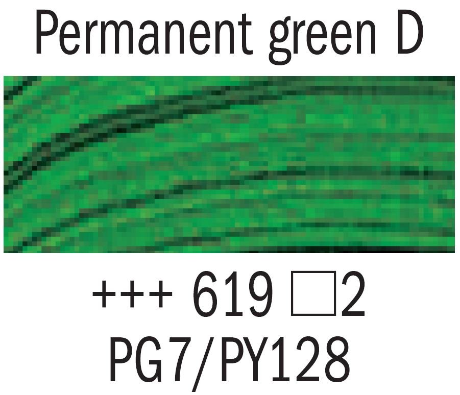 Rembrandt Acrylic 40ml 619 Permanent Green Deep - theartshop.com.au