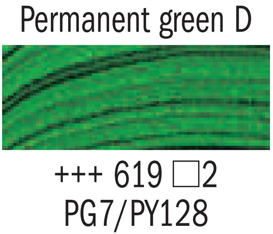 Rembrandt Acrylic 40ml 619 Permanent Green Deep - theartshop.com.au