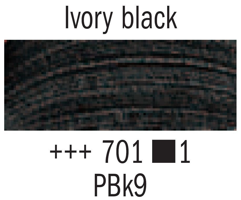 Rembrandt Acrylic 40ml 701 Ivory Black - theartshop.com.au