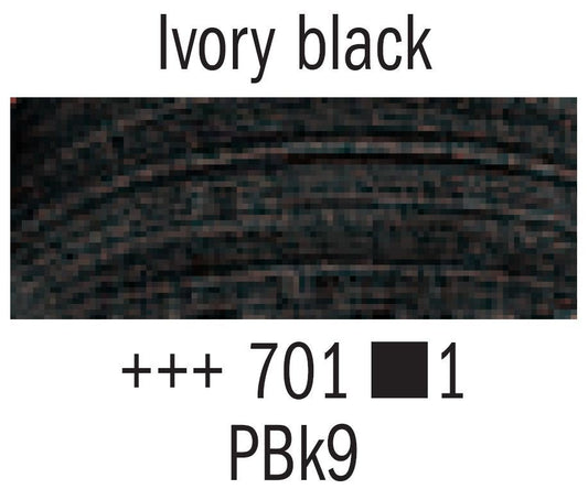 Rembrandt Acrylic 40ml 701 Ivory Black - theartshop.com.au