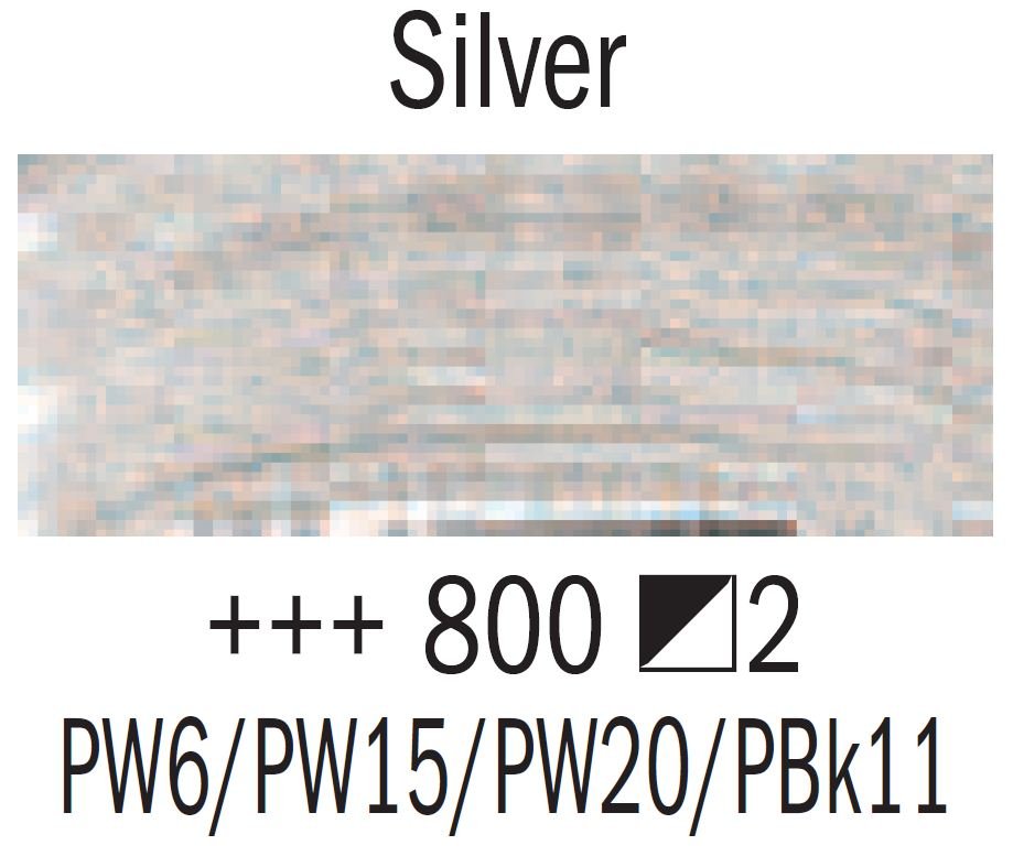 Rembrandt Acrylic 40ml 800 Silver - theartshop.com.au