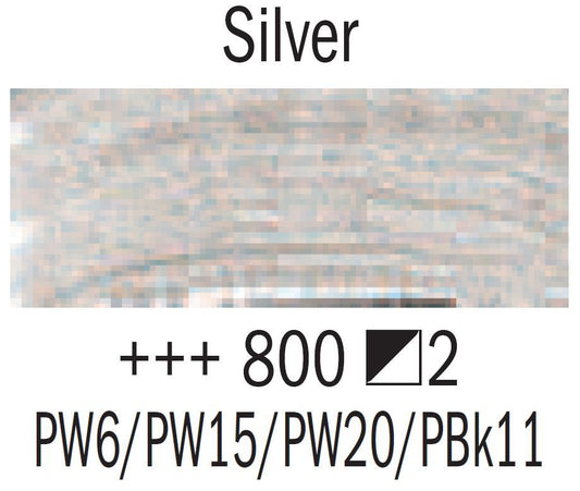 Rembrandt Acrylic 40ml 800 Silver - theartshop.com.au