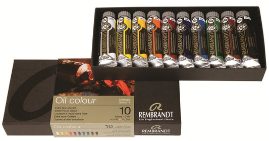 Rembrandt Oil Set Cardboard C310 Set 10 x 15ml Tubes - theartshop.com.au