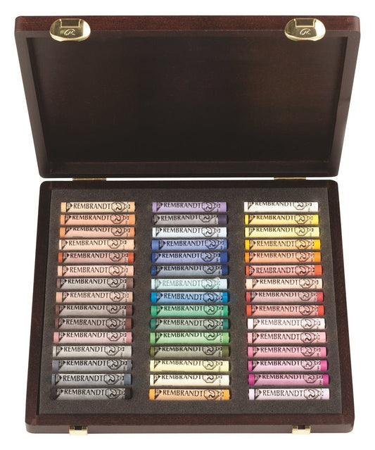 Rembrandt Soft Pastel Wooden Box Portrait Set 45 - theartshop.com.au