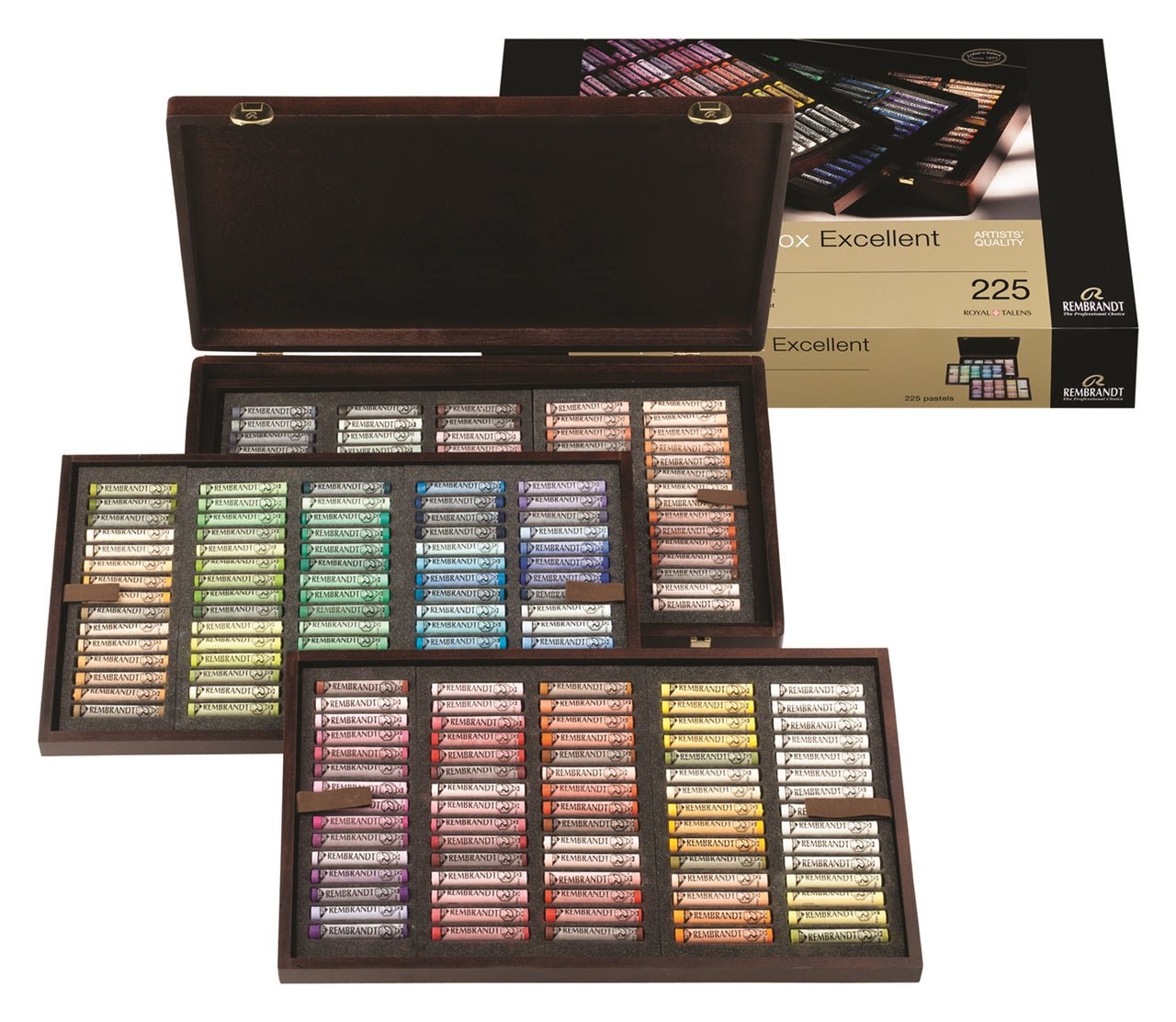 Rembrandt Soft Pastel Wooden Box Set 225 Pastels - theartshop.com.au