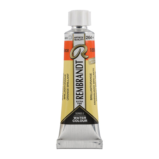 Rembrandt Watercolour 10ml 264 Brilliant Orange - theartshop.com.au