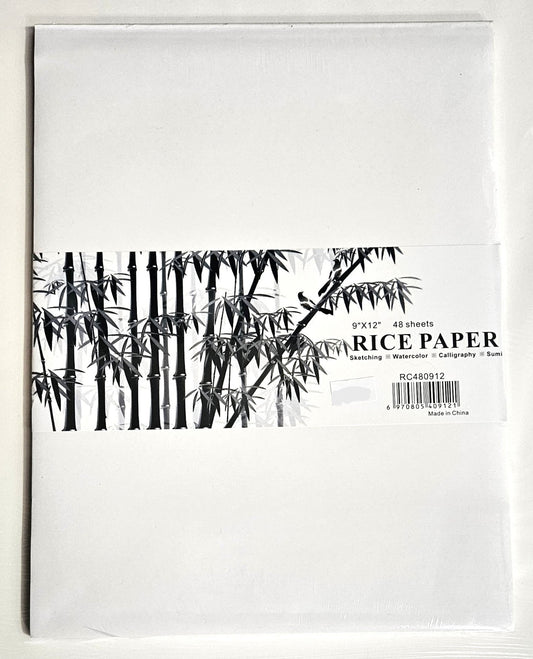 Rice Paper Pad 9 x 12" 48 sheets - theartshop.com.au