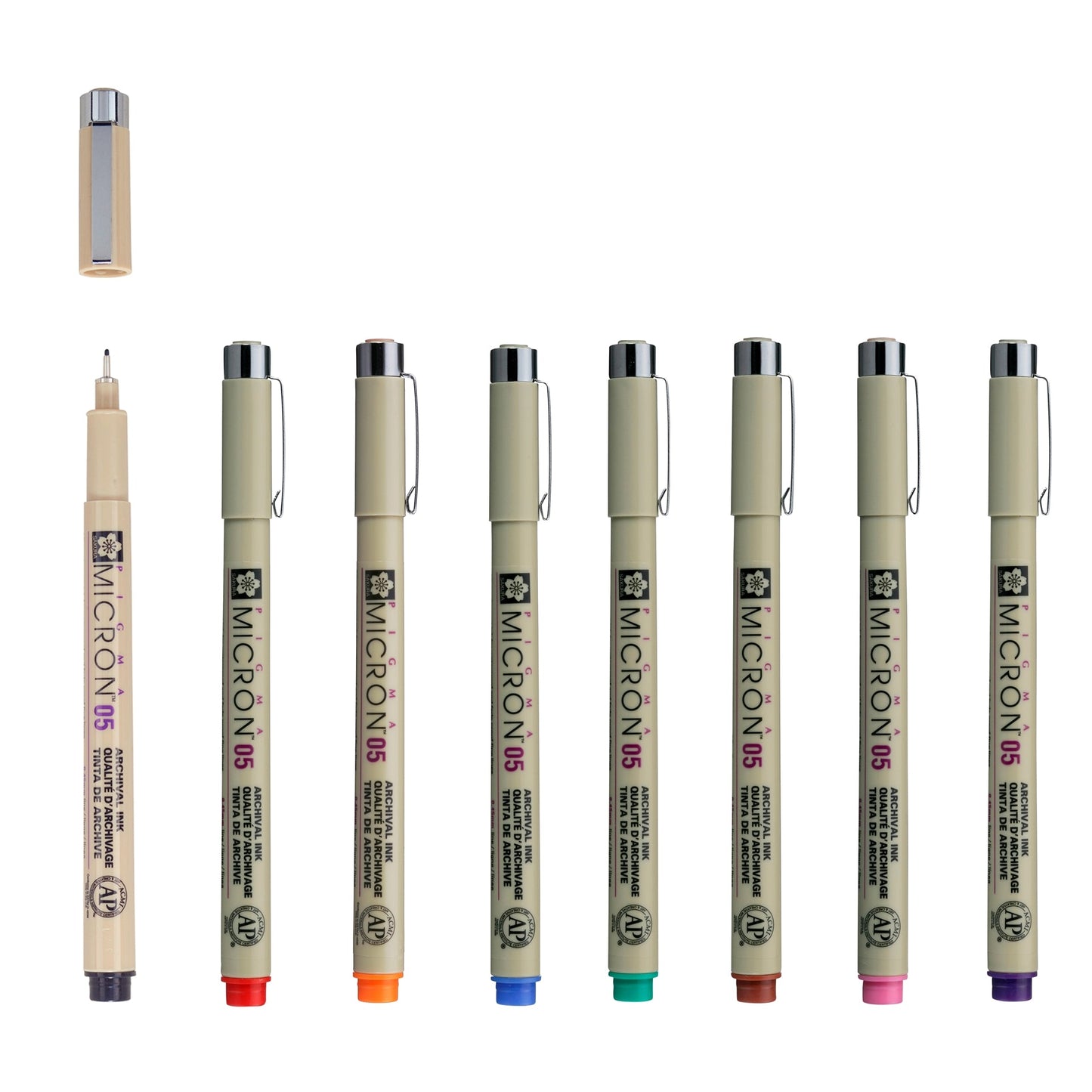 Sakura Pigma Micron Pen Coloured Wallet 8 (05 Pen 0.45mm, 8-Colour Set) - theartshop.com.au