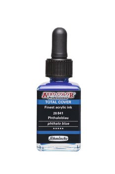 Schmincke Aerocolor Ink 28ml 841 Total Cover Phthalo Blue - theartshop.com.au
