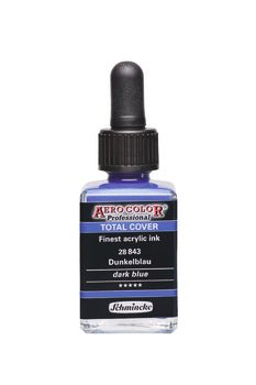Schmincke Aerocolor Ink 28ml 843 Total Cover Dark Blue - theartshop.com.au
