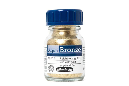 Schmincke Aqua Bronze Pigment 20ml 812 Rich Pale Gold - theartshop.com.au