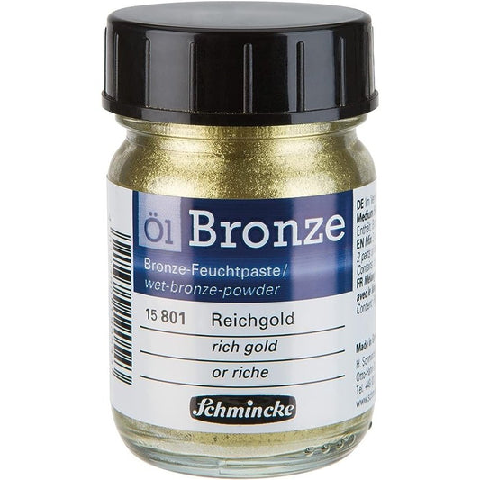Schmincke Oil Bronze Pigment 50ml 801 Rich Gold - theartshop.com.au