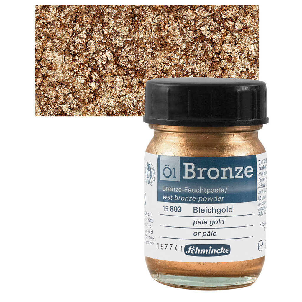 Schmincke Oil Bronze Pigment 50ml 803 Pale Gold - theartshop.com.au