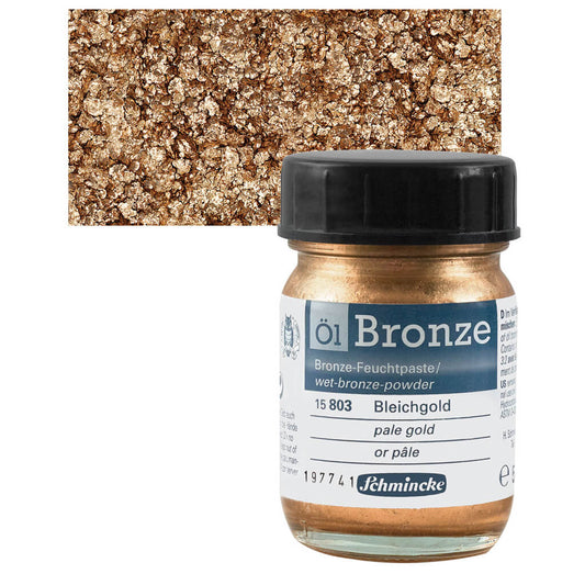 Schmincke Oil Bronze Pigment 50ml 803 Pale Gold - theartshop.com.au