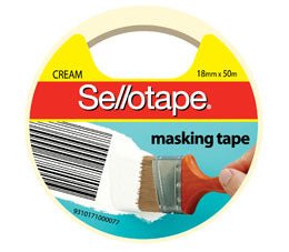 Sellotape Masking Tape 18mm x 50m - theartshop.com.au