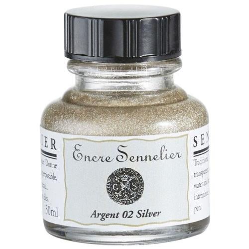 Sennelier Encre Drawing Ink 30ml 02 Silver - theartshop.com.au