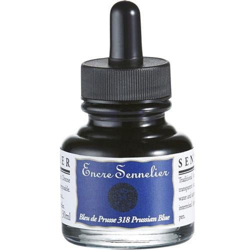Sennelier Encre Drawing Ink 30ml 318 Prussian Blue - theartshop.com.au