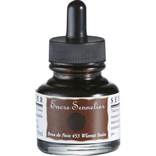 Sennelier Encre Drawing Ink 30ml 453 Walnut Stain - theartshop.com.au