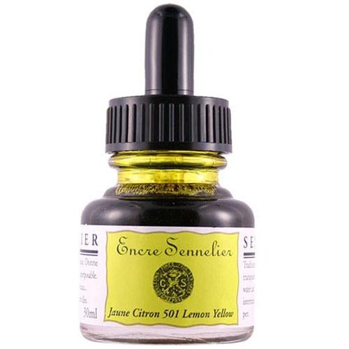 Sennelier Encre Drawing Ink 30ml 501 Lemon Yellow - theartshop.com.au