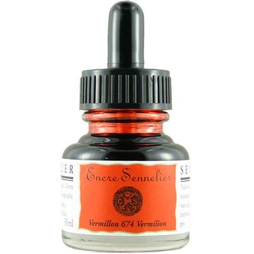Sennelier Encre Drawing Ink 30ml 674 Vermilion - theartshop.com.au