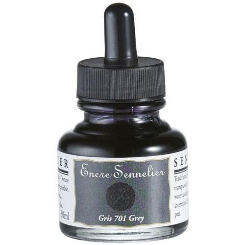 Sennelier Encre Drawing Ink 30ml 701 Grey - theartshop.com.au
