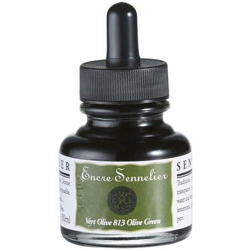 Sennelier Encre Drawing Ink 30ml 813 Olive Green - theartshop.com.au