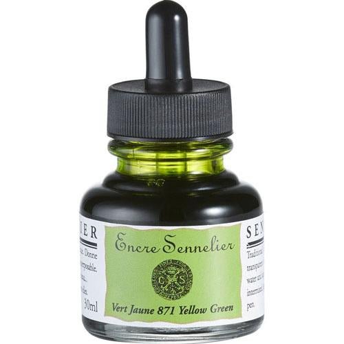 Sennelier Encre Drawing Ink 30ml 871 Yellow Green - theartshop.com.au
