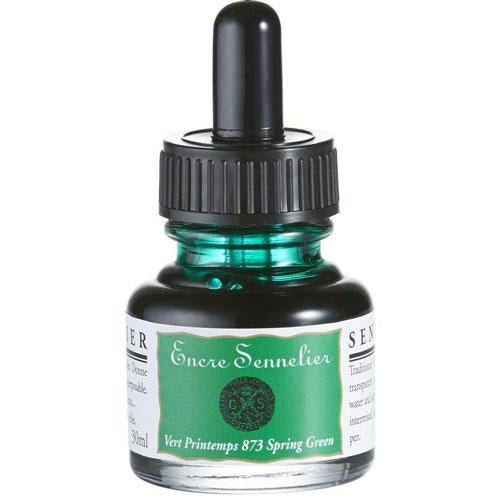 Sennelier Encre Drawing Ink 30ml 873 Spring Green - theartshop.com.au