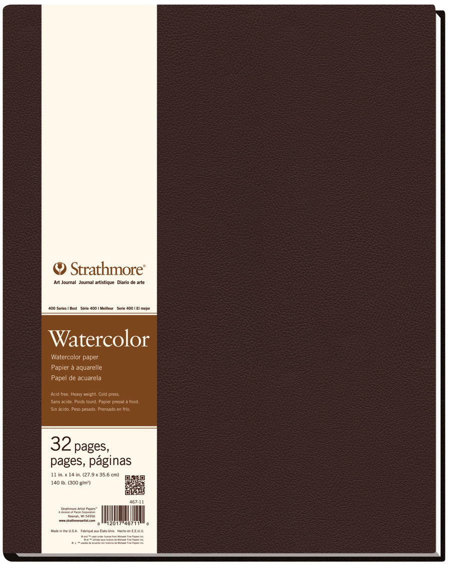 Strathmore Hardbound Art Journal 400 Water Colour 11 x 14 inch 32 Pages 300gsm - theartshop.com.au
