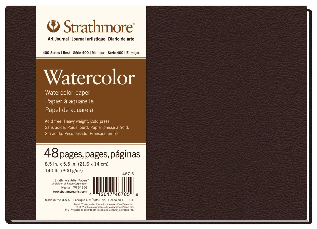 Strathmore Hardbound Art Journal 400 Water Colour 8.5 x 5.5 inch 48 Pages 300gsm - theartshop.com.au
