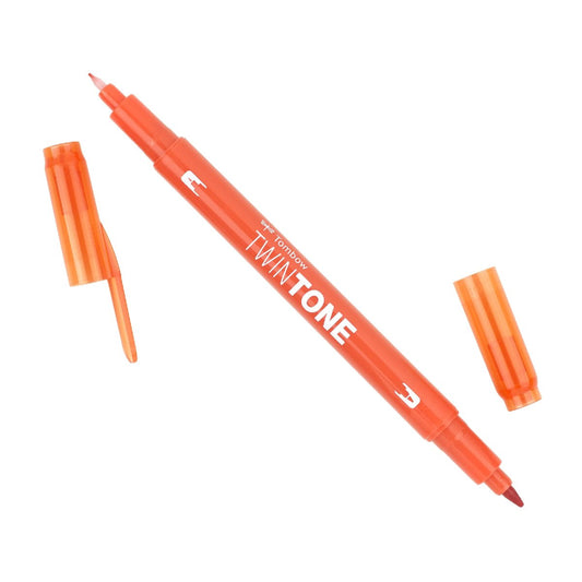 Tombow TwinTone Dual Tip Marker 76 Carrot Orange - theartshop.com.au