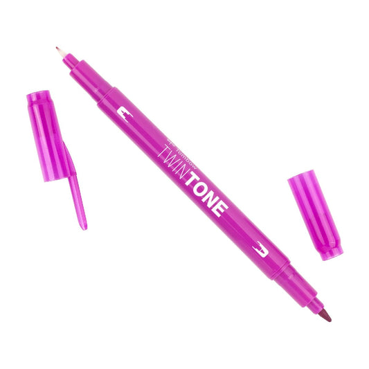 Tombow TwinTone Dual Tip Marker 80 Fuchsia Pink - theartshop.com.au
