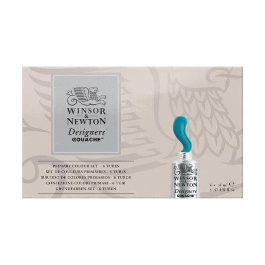 W & N Designers' Gouache Primary Set 6 x 14ml - theartshop.com.au