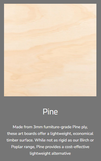Art Boards Australia Pine Wooden Painting Panels