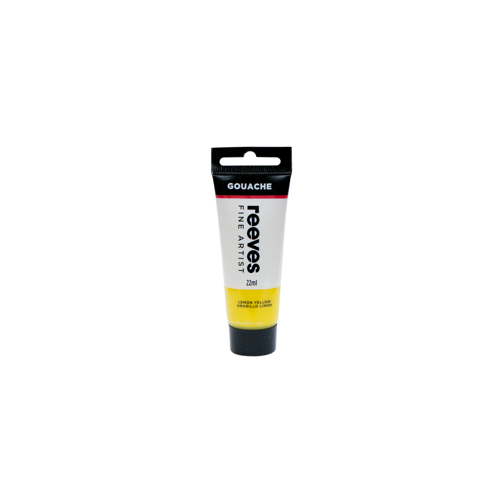 Reeves Fine Artist Gouache 22ml Lemon Yellow