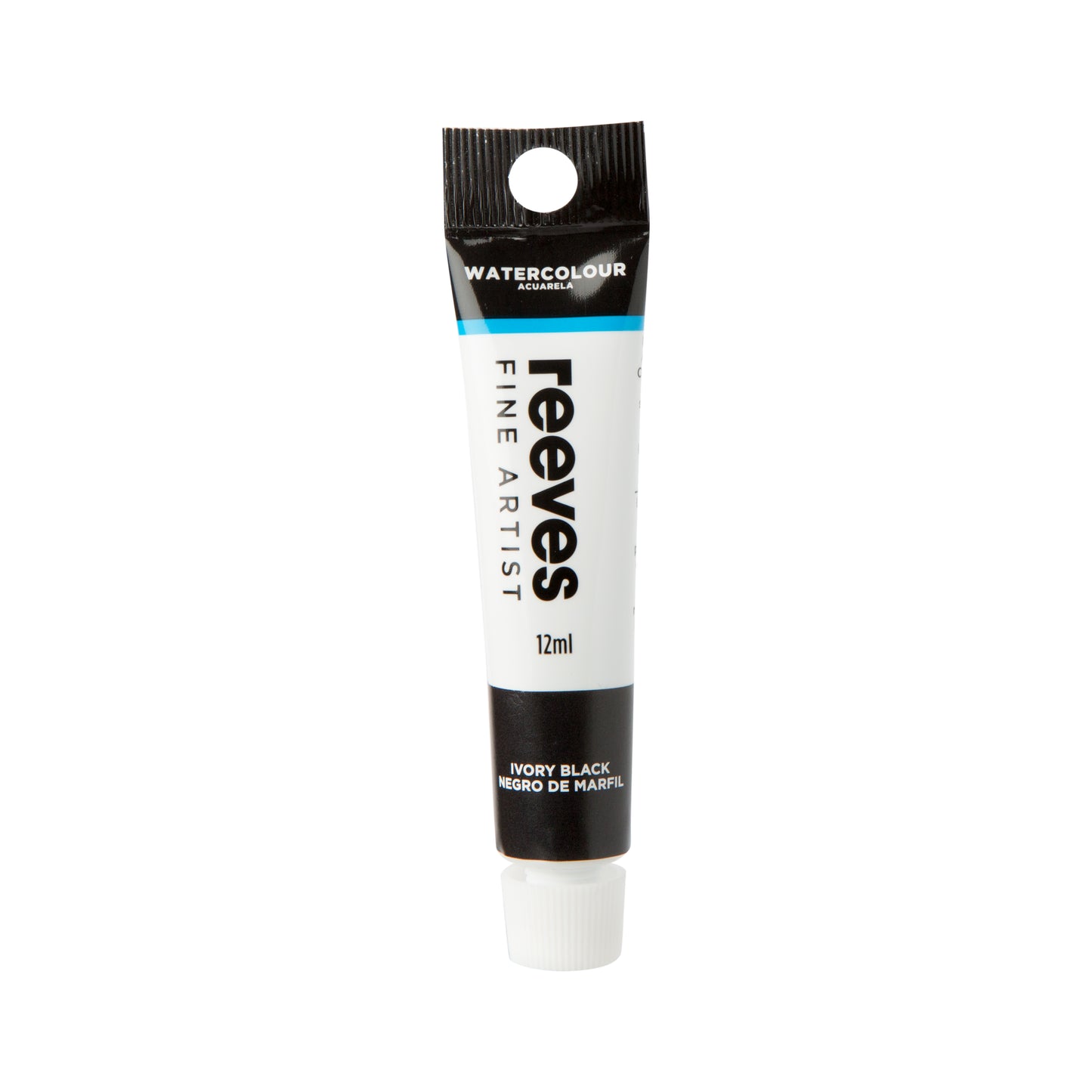 Reeves Fine Artists Watercolour 12ml Ivory Black