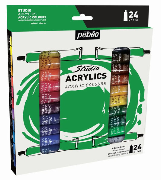 Pebeo Studio Acrylics Set 24 x 12ml