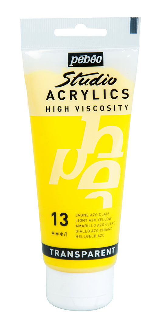 Pebeo Studio Acrylics 100ml 13 Light Azo Yellow