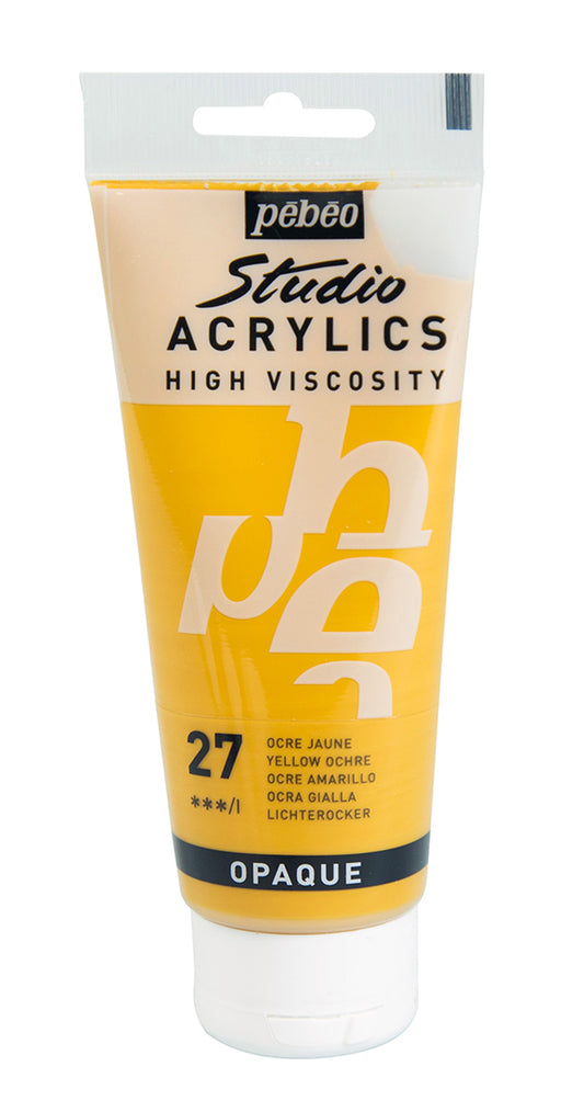 Pebeo Studio Acrylics 100ml 27 Yellow Ochre