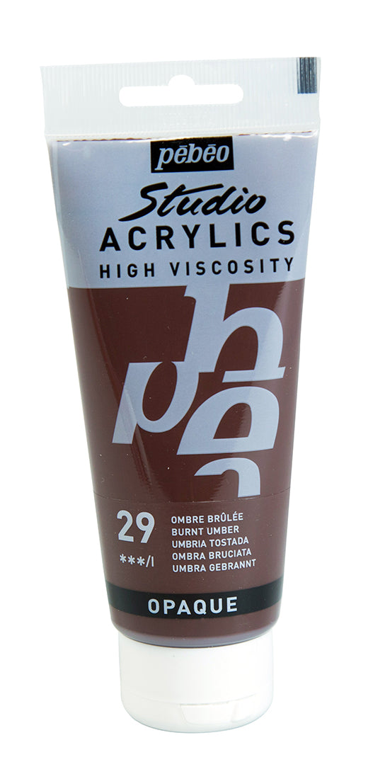 Pebeo Studio Acrylics 100ml 29 Burnt Umber