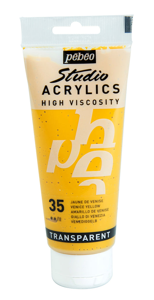 Pebeo Studio Acrylics 100ml 35 Venice Yellow