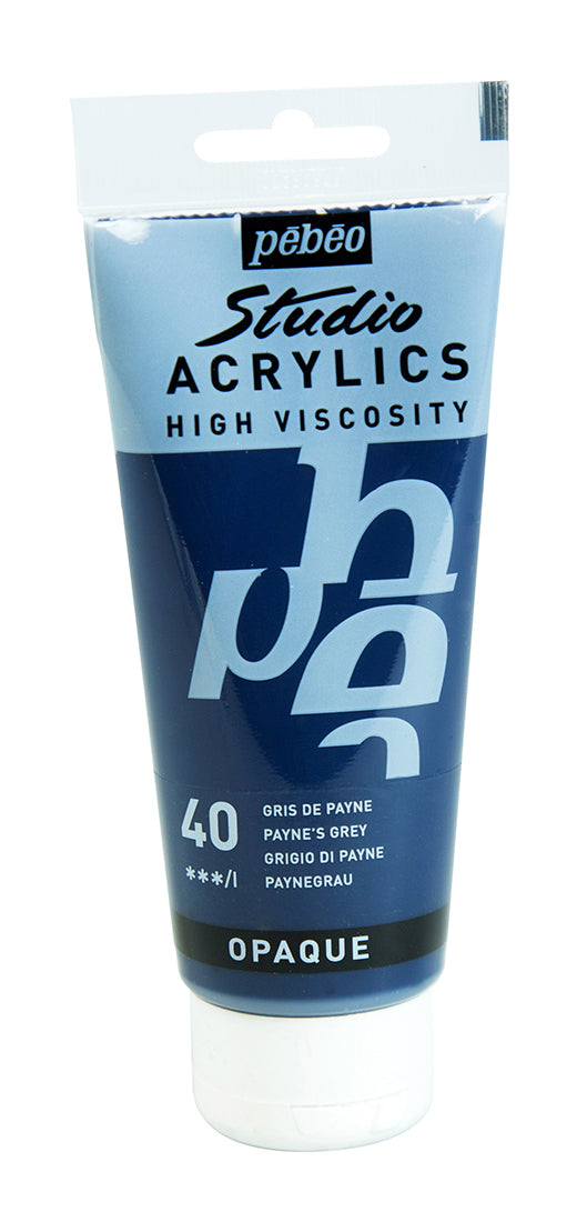 Pebeo Studio Acrylics 100ml 40 Payne's Grey