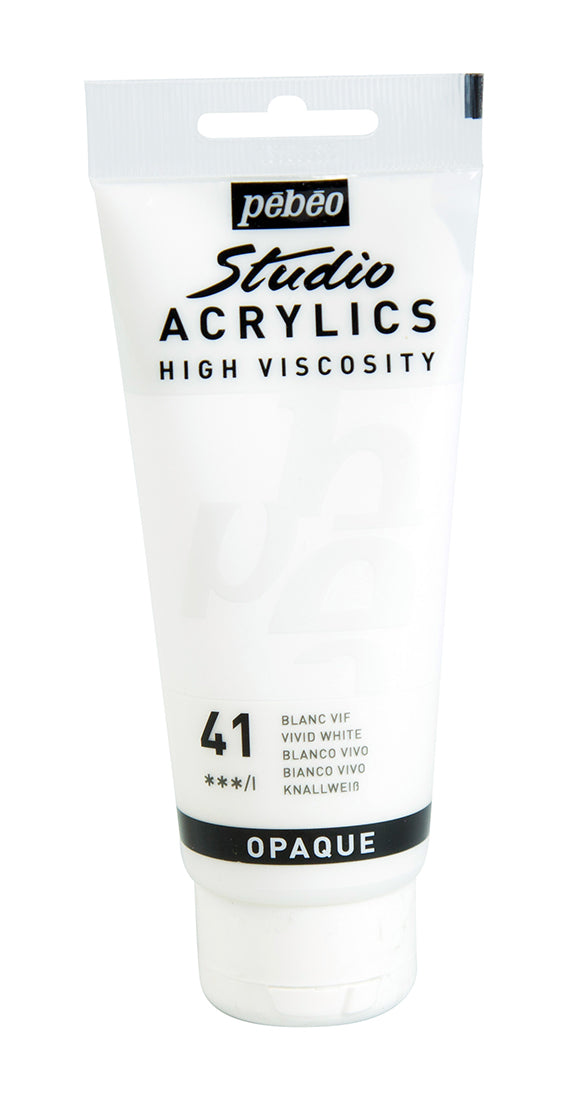 Pebeo Studio Acrylics 100ml 41 Vivid White