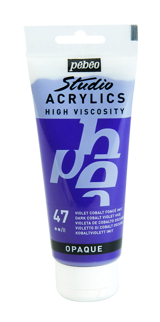 Pebeo Studio Acrylics 100ml 47 Dark Cobalt Violet