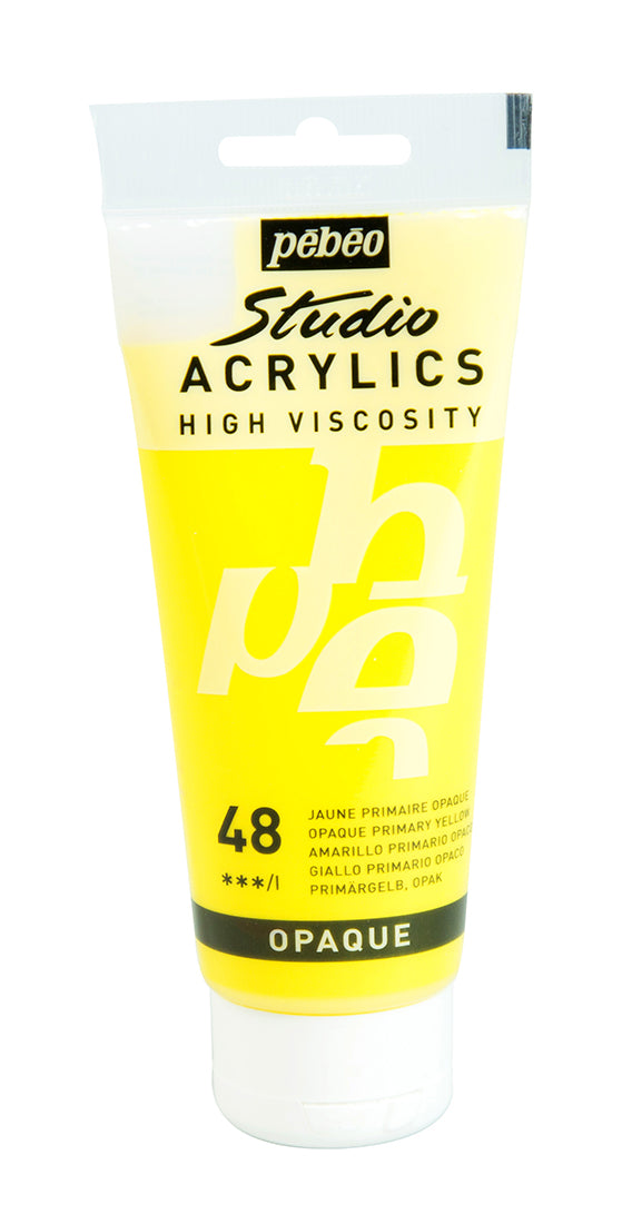 Pebeo Studio Acrylics 100ml 48 Opaque Primary Yellow