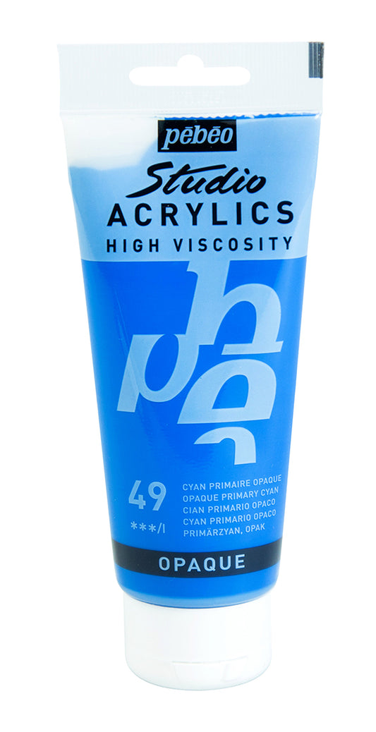 Pebeo Studio Acrylics 100ml 49 Opaque Primary Cyan